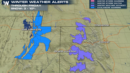 Snow for the Rockies, Avalanche Warnings in Utah