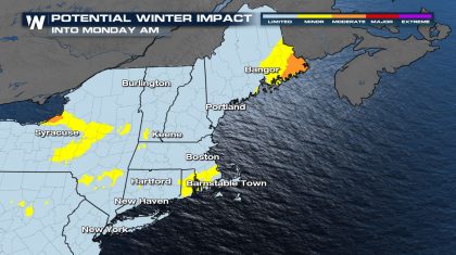 Snow Winding Down Across The East