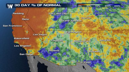 Monsoon Moisture Shutting Down in the Southwest