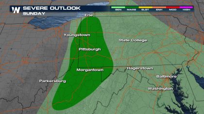 Severe Risk for the Appalachians Overnight