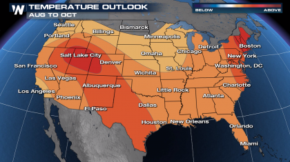 August through October Outlook Remains Warm