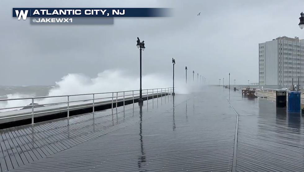 Coastal Low Brought Heavy Rain & Wind to the Atlantic Seaboard