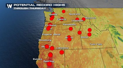 Pacific Northwest Heat Continues
