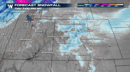 Snowy & Windy Day for Colorado and Wyoming