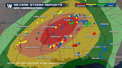 Multiple Tornadoes Reported in the South Tuesday