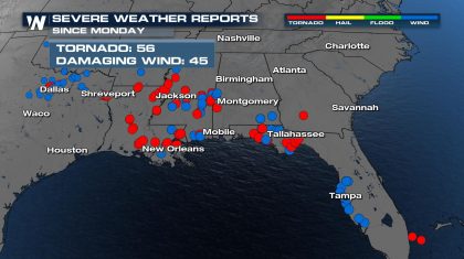 Multiple Tornadoes Confirmed in the South this Week